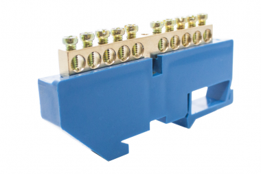 Фотография товара 'Engard DBN-26-10N Шинки нулевые латунные на дин-опоре ШНИ 6х9мм 10 отв'