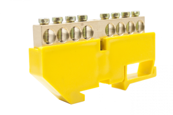 Фотография товара 'Engard DBN-28-08PE Шинки нулевые латунные на дин-опоре ШНИ 8х12мм 8 отв'