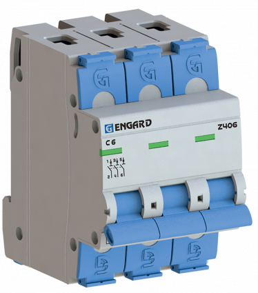 Фотография товара 'Engard Z406-3C-06 Автоматический выключатель Z406 3р C6 4,5кА'
