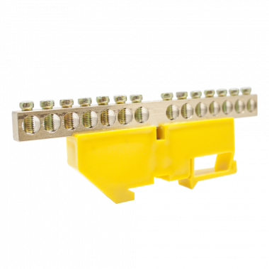 Фотография товара 'Engard DBN28-14PE Шинка нулевая латунная на Din-опоре 8х12мм 14 отв'