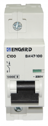 Фотография товара 'Engard VA47100-1C-100 Автоматический выключатель ВА47-100 1р C100 10кА'