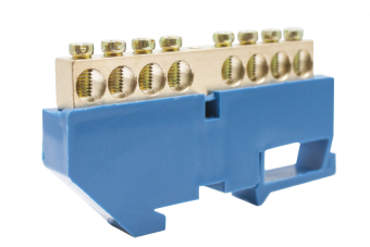 Фотография товара 'Engard DBN-28-08N Шинки нулевые латунные на дин-опоре ШНИ 8х12мм 8 отв'