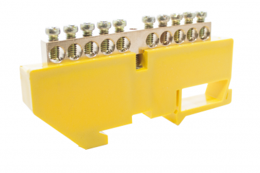 Фотография товара 'Engard DBN-26-10PE Шинки нулевые латунные на дин-опоре ШНИ 6х9мм 10 отв'