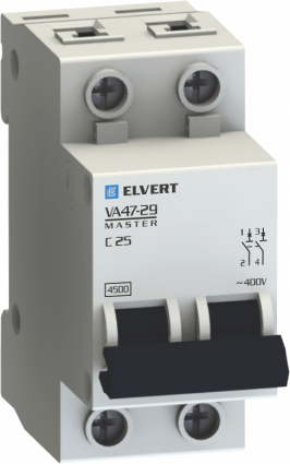 Фотография товара 'Engard VA47292С-25 Автоматические выключатели VA47-29С 25А 2p 4,5кА серии Master'