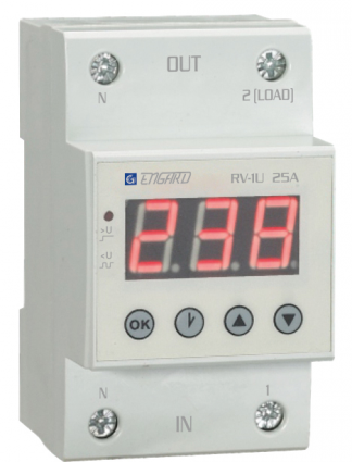 Фотография товара 'Engard RV-1U20-25 Реле напряжения проходное RV-1U 1Р+N 25А АС 230В'