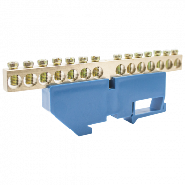 Фотография товара 'Engard DBN28-14N Шинка нулевая латунная на Din-опоре 8х12мм 14 отв'