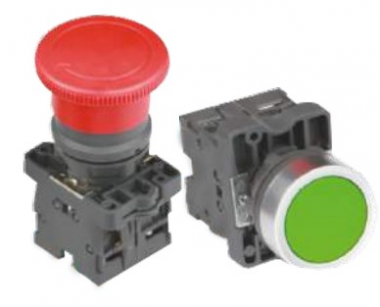 Фотография товара 'Engard BV1-CW83M5 Кнопка двойная "ПУСК-СТОП" с подсветкой IP65'