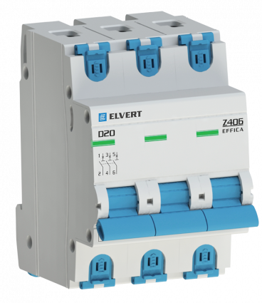 Фотография товара 'Engard Z4063D-63 Автоматический выключатель Z406 3Р D63 4,5кА ELVERT'