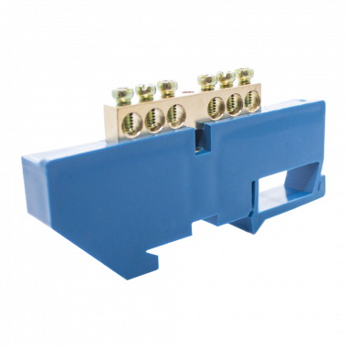 Фотография товара 'Engard DBN26-06N Шинка нулевая латунная на Din-опоре 6х9мм 6 отв'