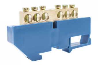 Фотография товара 'Engard DBN-28-06N Шинки нулевые латунные на дин-опоре ШНИ 8х12мм 6 отв'