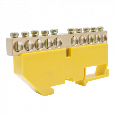 Фотография товара 'Engard DBN28-10PE Шинка нулевая латунная на Din-опоре 8х12мм 10 отв'