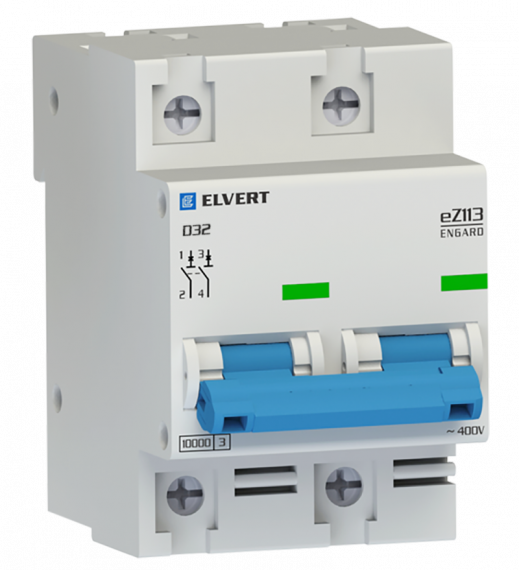 Фотография товара 'Engard eZ1132D-32 Автоматический выключатель eZ113 2Р D32 10кА'