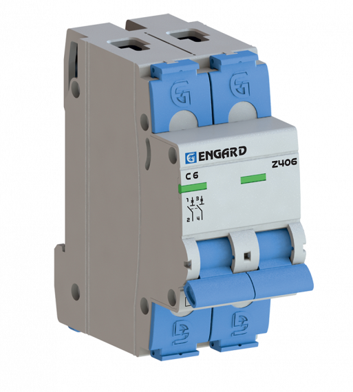 Фотография товара 'Engard Z406-2C-06 Автоматический выключатель Z406 2р C6 4,5кА'