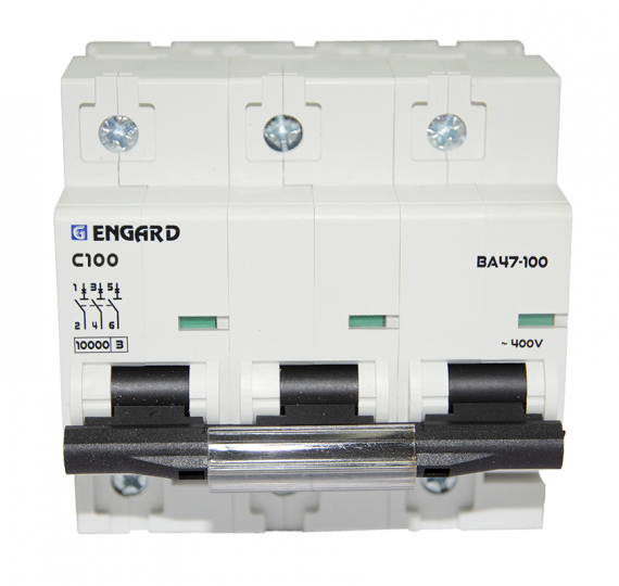 Фотография товара 'Engard VA47100-3C-40 Автоматический выключатель ВА47-100 3р C40 10кА'