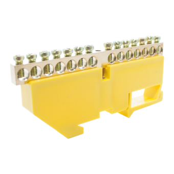 Фотография товара 'Engard DBN26-14PE Шинка нулевая латунная на Din-опоре 6х9мм 14 отв'