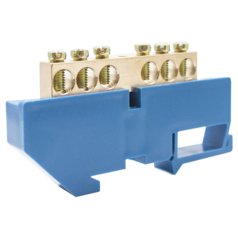 Фотография товара 'Engard DBN28-06N Шинка нулевая латунная на Din-опоре 8х12мм 6 отв'