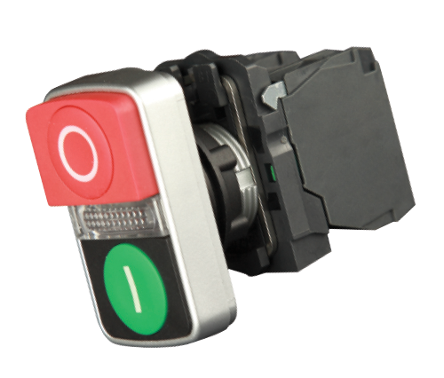 Фотография товара 'Engard BV1-CL8325 Кнопка двойная "ПУСК-СТОП" без подсветки IP65'