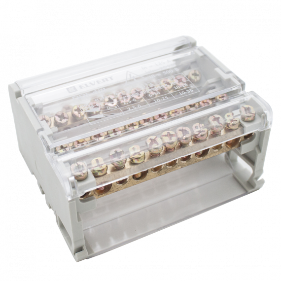 Фотография товара 'Engard DB1-4111 Распределительный блок три фазы-ноль 8х12мм 4х11 отв. 125А'