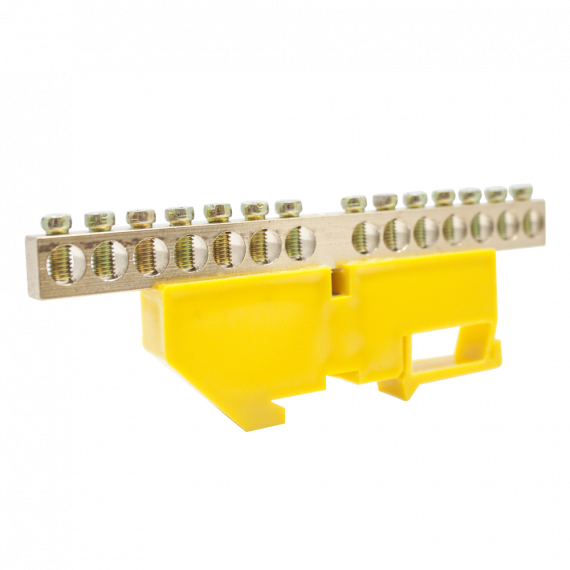 Фотография товара 'Engard DBN28-14PE Шинка нулевая латунная на Din-опоре 8х12мм 14 отв'