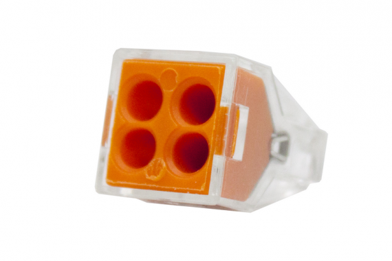 Фотография товара 'Engard TC-104 Зажим разветвительный втычной четырехгнездовой 2,5 кв.мм 24 А'