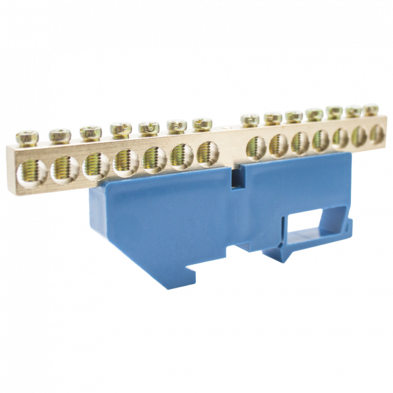 Фотография товара 'Engard DBN28-14N Шинка нулевая латунная на Din-опоре 8х12мм 14 отв'