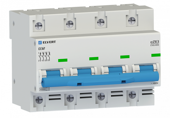 Фотография товара 'Engard eZ1134D-32 Автоматический выключатель eZ113 4Р D32 10кА'