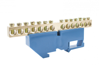 Фотография товара 'Engard DBN-28-14N Шинки нулевые латунные на дин-опоре ШНИ 8х12мм 14 отв'
