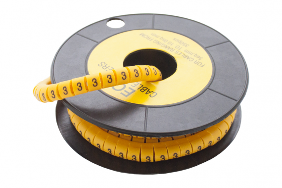 Фотография товара 'Engard MCT3-3 Маркер кабельный трубчатый в рулоне сечение 5,2-10,0 кв.мм (3)'