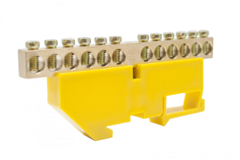 Фотография товара 'Engard DBN-28-12PE Шинки нулевые латунные на дин-опоре ШНИ 8х12мм 12 отв'