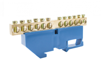 Фотография товара 'Engard DBN-28-12N Шинки нулевые латунные на дин-опоре ШНИ 8х12мм 12 отв'