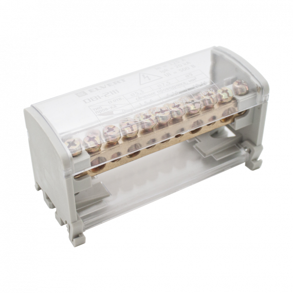 Фотография товара 'Engard DB1-2111 Распределительный блок фаза-ноль 8х12мм 2х11 отв. 125А'