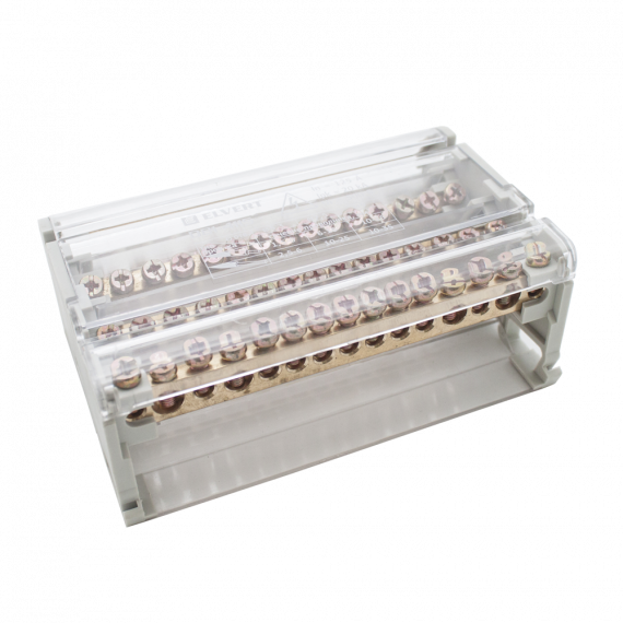 Фотография товара 'Engard DB1-4115 Распределительный блок три фазы-ноль 8х12мм 4х15 отв. 125А'