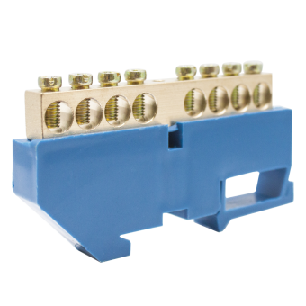 Фотография товара 'Engard DBN28-08N Шинка нулевая латунная на Din-опоре 8х12мм 8 отв'