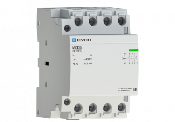 Фотография товара 'Engard MC06340-16 Модульный контактор MC06 3Р 16А 4НО 400/230B'